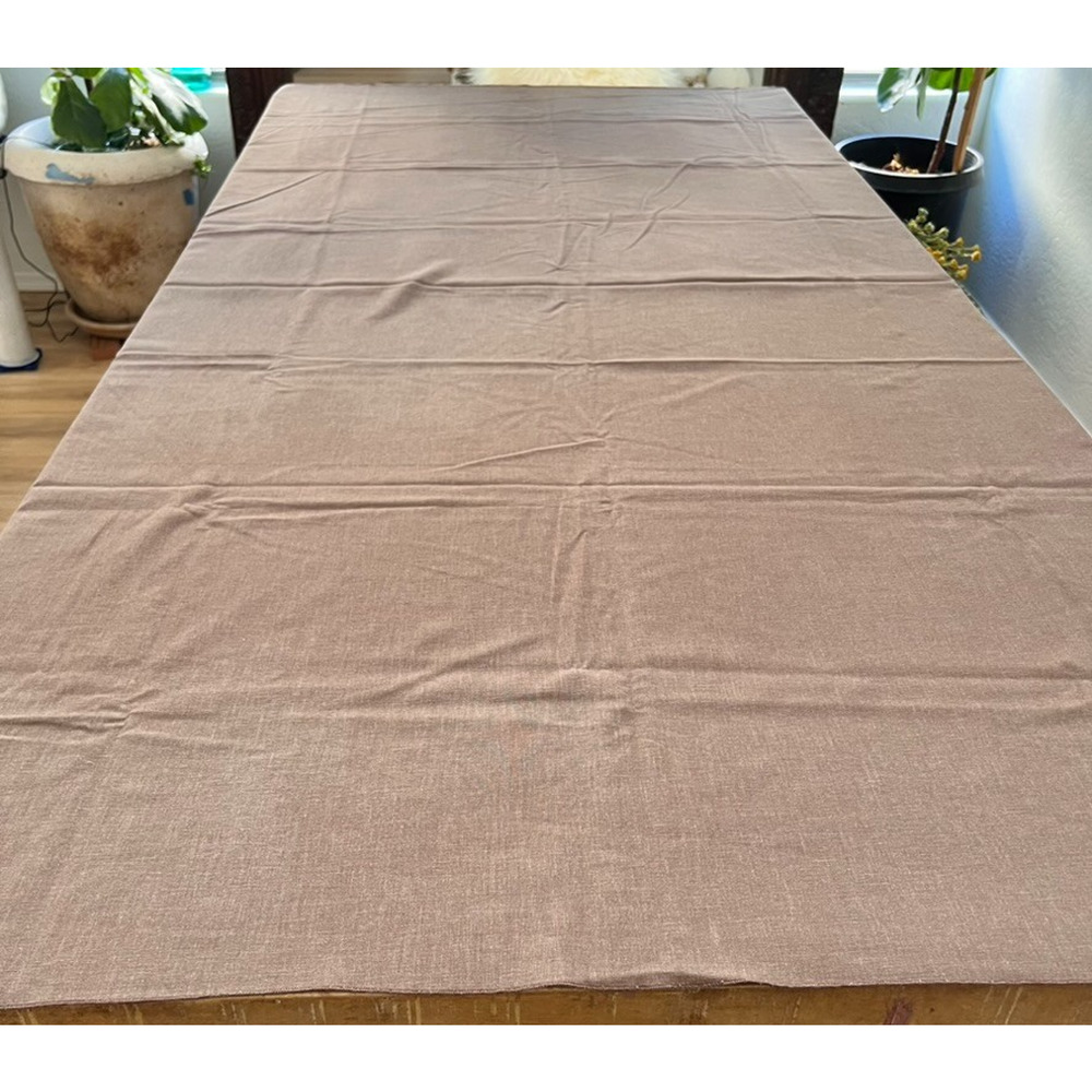 Unbranded Linen Tablecloth Brown 57 x 84" Sustainable Effortless Minimalist